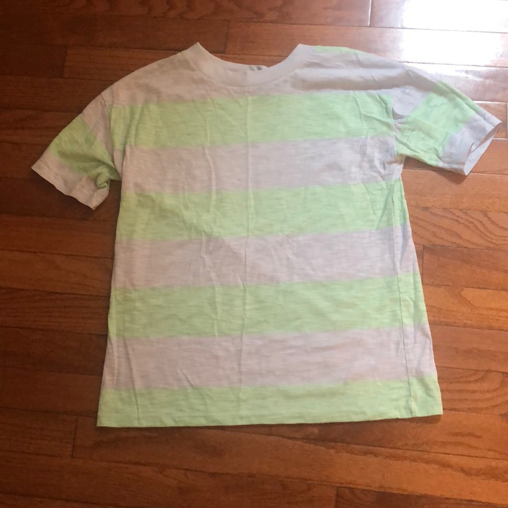 Green and Blue Striped Shirt